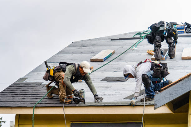 Professional Flat Roof Repair technician working in Hague, NY